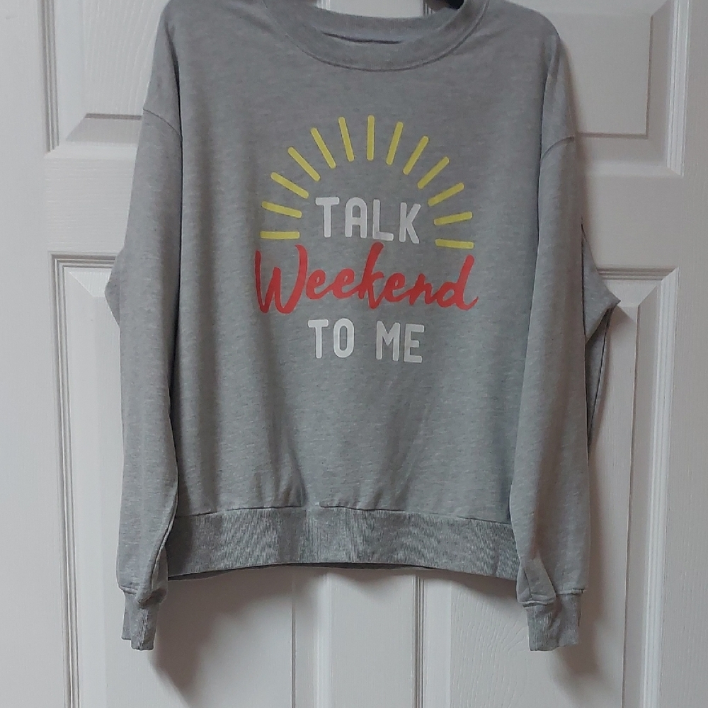 Gray Graphic Women's Sweater